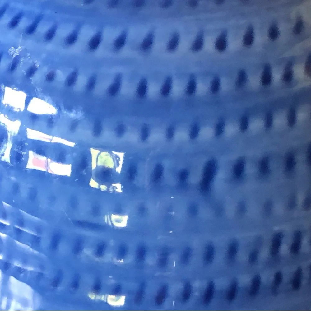Set of 4 Pier 1 Blue White Ribbed 5-1/4